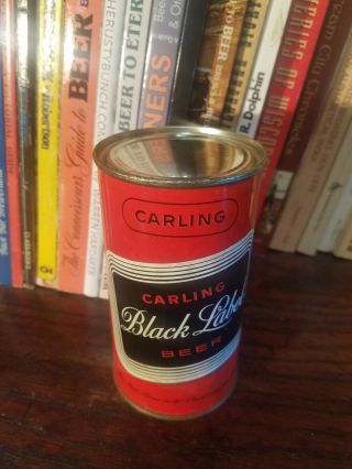 Carling Black Label 12oz Flat Top Beer Can Higher Grade Frankenmuth,  Mich