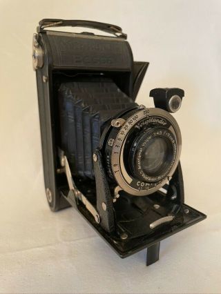 Vintage Voigtlander Bessa Folding Camera,  Voigtar 11cm F4.  5 Lens,  w/Accessories 2