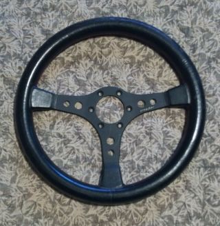 Vintage Irmscher 3 Spoke Racing Steering Wheel Opal Made In Italy Needs A Cover