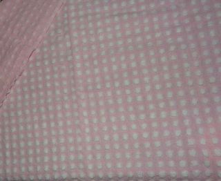 Mj " Pink With White Pops Vintage Chenille Bedspread Piece " 18 " X25 "