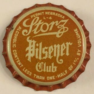 Storz Bev.  & Ice Co.  Near Beer Prohibition Beer Bottle Cap Omaha,  Ne Cork