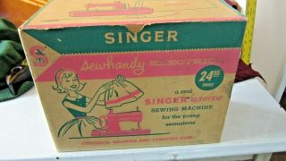 Vintage Singer Sewhandy Electric Sewing Machine Model 50 Box 3