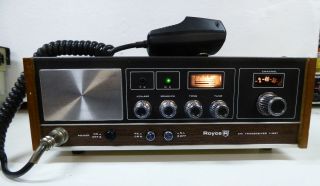 Vintage Royce Cb Radio Base Station Am Transceiver Model 1 - 621 With Microphone