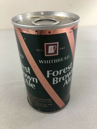 Whitbread Forest Brown Ale 12 Oz Bottom Opened Steel Pull Tab Beer Can