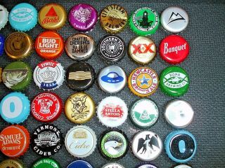 100 MIXED DIFFERENT - CRAFT,  MICRO,  DOMESTIC,  IMPORT BEER BOTTLE CAPS 3