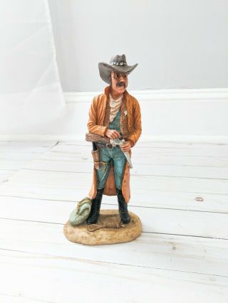 Cowboy Statue Figurine Cast Resin Vintage