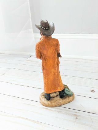 Cowboy Statue Figurine Cast Resin Vintage 3