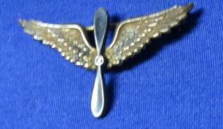 Wwi Sterling Army Air Service Officer Wings Insignia