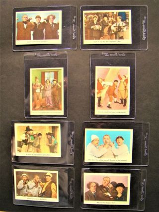 Vintage 1959 Fleer 3 Three Stooges Collector Card Set Of 8