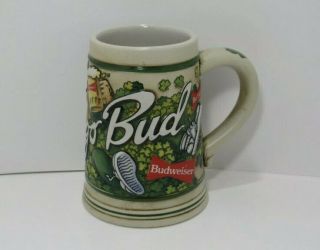 Vintage Anheuser Busch World Famous Budweiser St Patricks Irish Beer Stein