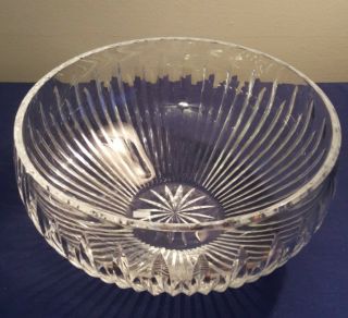 Vintage : Waterford Crystal Large 9 " Serving Bowl : Signed
