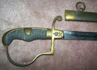 GERMAN IMPERIAL MINER ' S SWORD & SCABBARD,  1880 - 1900 2