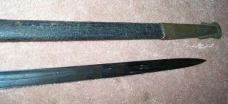 GERMAN IMPERIAL MINER ' S SWORD & SCABBARD,  1880 - 1900 3