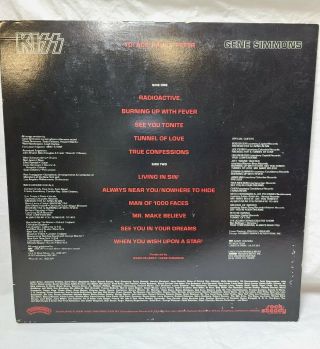 Vintage 1978 Kiss Gene Simmons Solo Vinyl Lp 7120 w/poster & Merch Casablanca 2