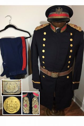 Named World War Ww1 Us Army 1902 York National Guard Officers Dress Uniform