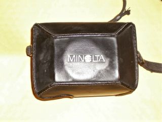 Vintage Minolta Hi - Matic AF2 Point & Shoot 35mm Film Photo Camera Flash & Case 3