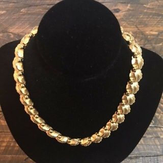 Vintage Boucher Egyptian Revival Gold Tone Choker Necklace