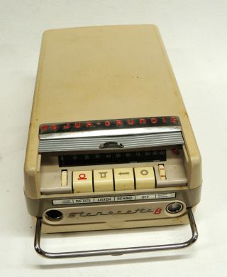 DeJUR - GRUNDIG Stenorette B Portable Tape Recorder vtg 1950s Reel MICROPHONE Mic 2