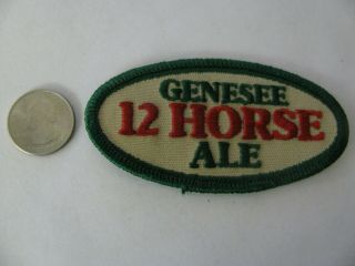 Vintage Genesee 12 Horse Ale Beer Embroidered Patch Nos Old Stock