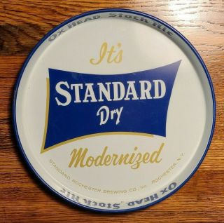 Vintage Standard Old Stock Ale Beer Tray Rochester,  N.  Y.  1950 