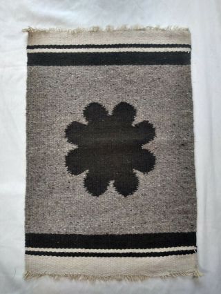Vintage Navajo Wool Hand Woven Saddle Blanket,  Rug Native American 13 " X 18 " Q2