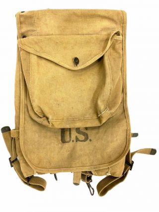 Ww1 Us Aef Back Pack Haversack 1918 Dated