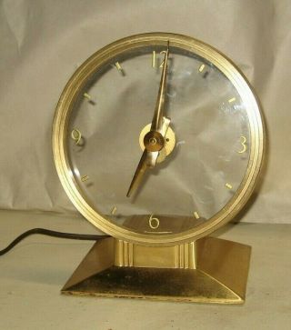 Vintage Haddon Products Chicago Golden Visionette Model 80 Mystery Clock As - Is