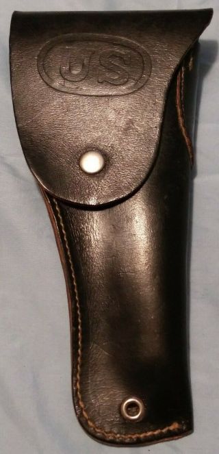 Wwi Us Army Leather Pistol Holster - Stamped Us -