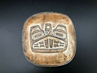 Haida Beaver Small Dish,  Handmade B.  C Clay,  Aboriginal Art,  Signed Ruth Meechan