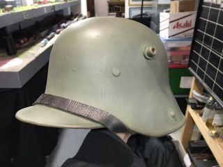 Wwi Ww1 German Stahlhelm 1916 Steel Helmet With Liner And Chin Strap E.  T.  64