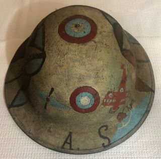 Wwi Us M1917 Doughboy Helmet As Aero Squadron Fighter Painted W/liner