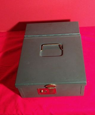 Vintage Deluxe Protecto Security Box - 2 Keys - 13 1/2 " X 9 1/2 " X 3 3/4 " - Heavy