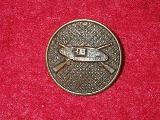 Wwi Us Army Collar Disc For Tank Infantry,  Screwback