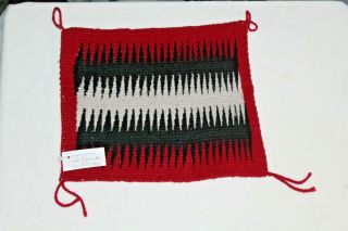 Authentic Miniature Navajo Rug By Artist Gladys Plummer - - 9 3/4 " X 8 1/2 "