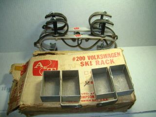 Vintage A&t Ski Co.  200 B Volkswagen Beetle Ski Rack (holds 4 Pair)