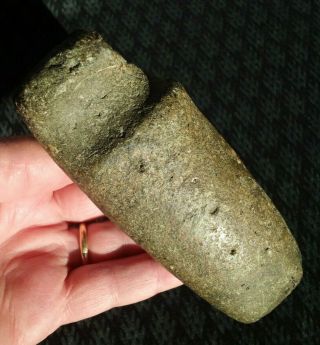 Authentic Indian Artifact 5 - 3/8 " 3/4 Grooved Axe Michigan Stone Axe Arrowheads