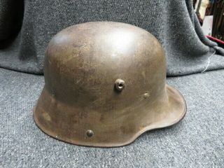 Wwi German Model 1917 Helmet - Looking