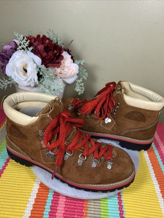 Vintage Brown Suede Well Made Hiking Mountaineer Ankle Boots Men’s Size Us 11 M