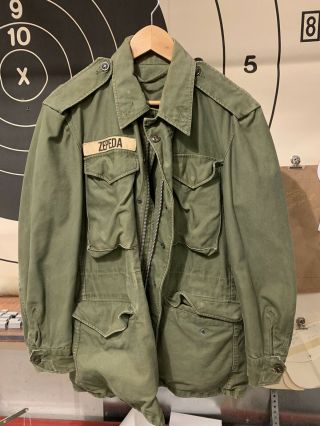 Vintage 50s M - 1951 Us Army Field Jacket Medium Military Maybe First Pattern