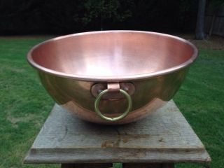 11 " Mauviel Williams Sonoma France Large Copper Mixing Bowl French