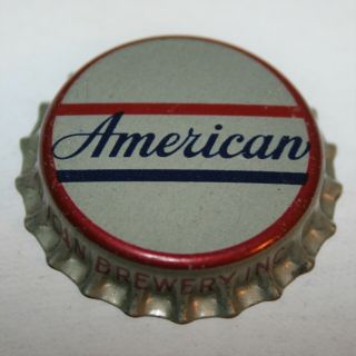 Cork Lined Beer Bottle Crown American Brewery - Baltimore,  Md - " American "