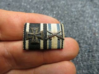 Wwi Imperial German Ribbon Bar - - Iron Cross - Bavarian Military Merit Cross