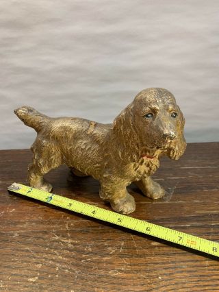 Hubley Cocker Spaniel Dog Cast Iron Doorstop All 5 Pounds 7 Inch Long 2