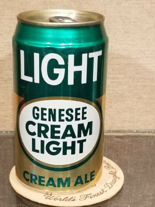 1990s Bottom Open Genesee Cream Ale Light Stay Tab Beer Can Rochester York