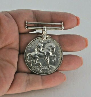 Wwi British War Silver Medal Georgivs V Britt.  Omn Rex Et Ind Imp 1914 - 1918