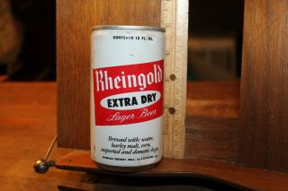 Vintage Empty Tin Beer Can Pull Tab Rheingold Extra Dry