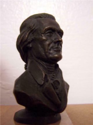 President Thomas Jefferson Presidential Bronze Bust 1977 Franklin Vintage