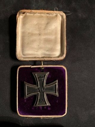Vintage German 1870 Iron Cross With Case