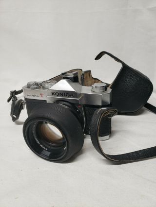 Vintage Konica Autoreflex T 35mm Camera & 57mm F/1.  4 Hexanon Lens