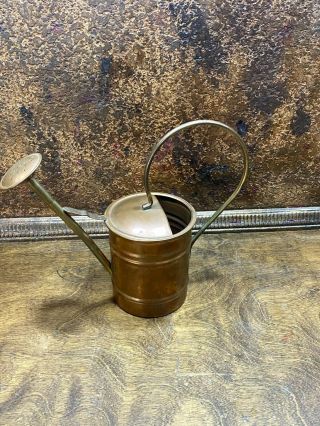 Vintage Small Copper Plant Watering Can Garden Water Vessel